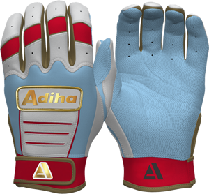 Guantes de béisbol de cuero de alta calidad, ligeros, duraderos, de cuero premium, antideslizantes, color azul cielo y blanco. - Product Image 4
