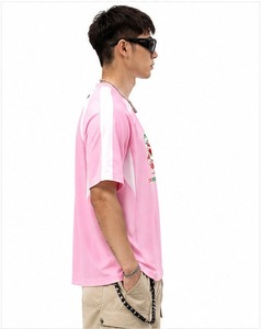 เสื้อยืดเจอร์ซีย์ผู้ชายไซส์ใหญ่ ทันสมัย ผ้าฝ้าย 100% ระบายอากาศ แห้งเร็ว ทรงหลวม สไตล์แบ็กกี้ ไหล่ตก ป้องกันขนร่วง - Product Image 6