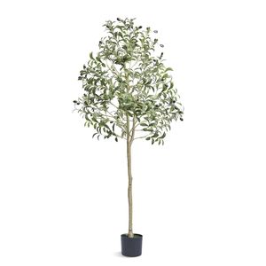Albero di Ulivo Artificiale Realistico Alto 1,5 Metri in PE Sicuro con Protezione Anti-Ribaltamento, Pianta Finta a Bassa Manutenzione - Product Image 2