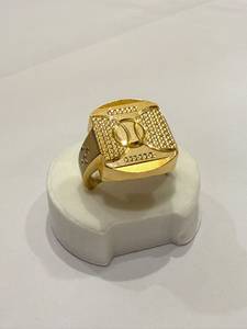Anillo de Sello Cuadrado Chapado en Oro para Hombre, Joyería de Lujo con Patrón, Ideal para Regalo de Fiesta, Venta al por Mayor, Producto Hecho a Mano a Granel - Product Image 1