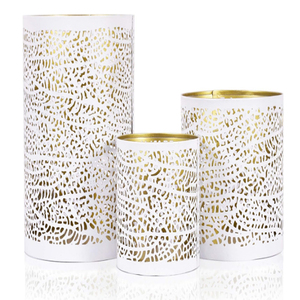 Set of 3 Black and Gold Metal Votive <b>Candle</b> Holders Decorative Tabletop Votive Holder Pillar Votive & Tealight <b>Candle</b> Holders - Product Image 4