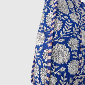 Bolso Tote de Algodón Estilo Bohemio con Patrón Floral Azul, Bolso de Compras para Mujer con Parte Superior Abierta, Apto para Todas las Temporadas - Product Image 4
