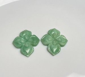 Venta al por Mayor de Gemas Naturales de Aventurina Verde Talladas a Mano en Forma de Flor de Orquídea, Cristales Sueltos para Joyería - Product Image 1