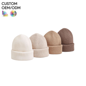 <b>Mens</b> minimalist beanie <b>hat</b> cotton clean <b>knit</b> style custom logo OEM ODM support <b>for</b> private label supply - Product Image 4