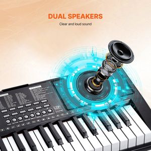 Teclado de piano digital portátil de 61 teclas con soporte ajustable Categoría de producto eléctrico - Product Image 5