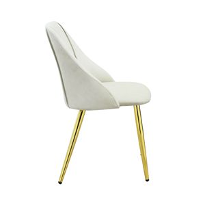 Ensemble de 2 chaises de salle à manger latérales en cuir synthétique blanc Gaines - Product Image 6