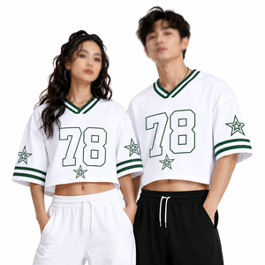 Vente en gros usine – Nouveau design unisexe de maillot de football américain, coupe courte, tenue d'équipe respirante, t-shirt de sport personnalisé sublimé – Fournisseur - Product Image 3