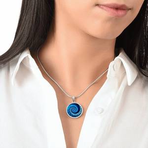 Elegante Colgante Espiral de Fibonacci Chapado en Oro sobre Plata 925, Joyería Fractal de Geometría Sagrada, Regalo para Hombres y Mujeres - Product Image 3