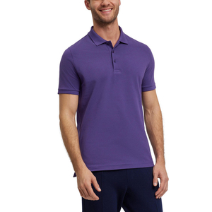 Embroidered Classic Polo Shirt Men's Cotton Casual Wear Short Sleeve Solid Color <b>Top</b> polo shirt for men - Product Image 5