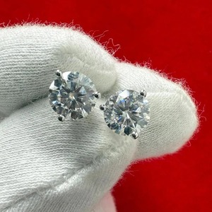 Pendientes Clásicos de Perlas de Agua Dulce para Mujer, Corte Redondo, con Moissanita, Plata 925 - Product Image 4