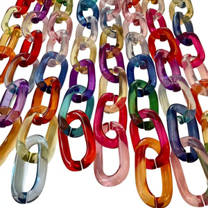 Transparent Colorful Resin Chain Link Wall Hanging Decor Modern Washable Oval Shape BLATANT EXPORTS Wedding Living Room Office - Product Image 6