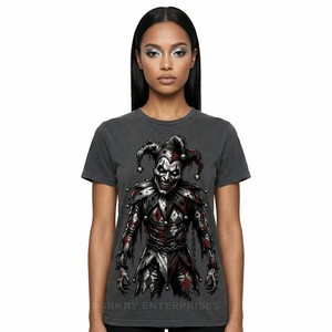 Custom Women Graphic T <b>Shirt</b> Manufacturer Vintage <b>Gothic</b> Horned Skeleton Print Tee Cotton Oversized Streetwear Female Clothing - Product Image 3
