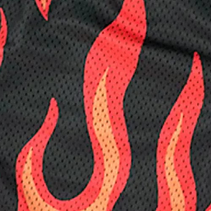 Shorts de course pour hommes de qualité supérieure, imprimés flamme, en mesh respirant, shorts de fitness d'été, OEM ODM en gros - Product Image 6