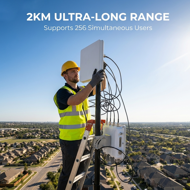 Outdoor Tri-band 5725-5850Mhz WiFi Antenna 2.4GHz 5.8GHz Long Range 23dbi Omnidirectional Antenna