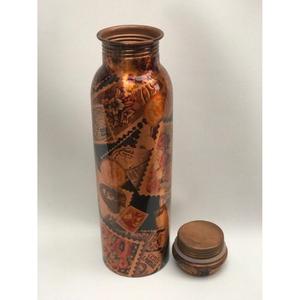 Latest Design <b>Copper</b> Water <b>Bottle</b> Screw On Lid Customizable Food Grade Good Quality <b>Copper</b> <b>Bottle</b> Gift Ideas Made In India - Product Image 3