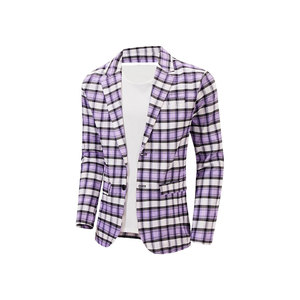 Blazer en laine mélangée bordeaux pour homme, simple boutonnage, col cranté, style britannique, coupe classique, tissu tissé - Product Image 4