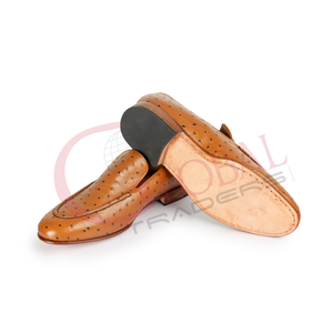 2026 Handmade Large Size Genuine Leather Men's Casual Loafer Light Weight Shoes with <b>Flat</b> Design for Wedding & Office - Product Image 2