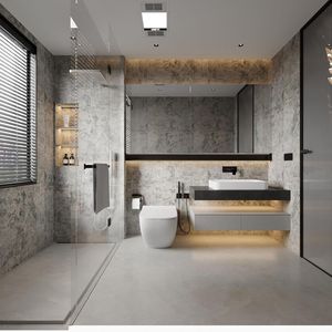 Carta da Parati Adesiva Stile Industriale, Grigio Cemento, Impermeabile e Rimovibile, Decorativa Effetto Cemento - Product Image 2