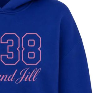 เสื้อฮู้ดครอปพิมพ์ลายกราฟิกสีน้ำเงินรอยัลสำหรับผู้หญิง ปี 1938 แขนยาว ผ้าฟลีซ สวมใส่สบาย สไตล์ลำลอง แฟชั่นสตรีทแวร์ - Product Image 4