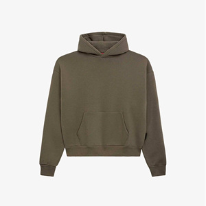 Sweat-shirt à capuche surdimensionné pour homme, couleur unie, en molleton de coton, pull décontracté, coupe classique, vêtements décontractés pour l'hiver - Product Image 6
