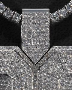 Colgante Unisex Personalizado con Inicial OO en Plata 925 y Moissanita, Amuleto con Inicial Estilo Hip Hop para Joyería Masculina y Femenina - Product Image 2