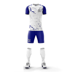 ชุดฟุตบอลทีมฟุตบอลแบบกำหนดเอง ระบายอากาศได้ดี แห้งเร็ว พิมพ์ลายแบบ Sublimation เต็มตัว ยืดหยุ่นสูง ชุดกีฬาสำหรับผู้ใหญ่ เสื้อเจอร์ซีย์และกางเกงขาสั้น - Product Image 2