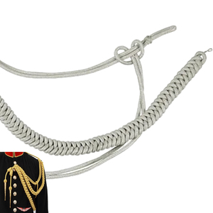 Cordón Metálico Trenzado Plateado para Uniformes y Prendas - Product Image 2