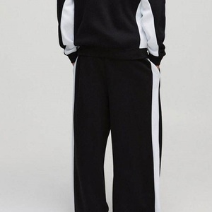 Side Striped Baggy Pant Flares Stack Loose Running Joggers baggy Sweat Elastane Pants Breathable Fabric Sweatpants Baggy <b>Trouser</b> - Product Image 4