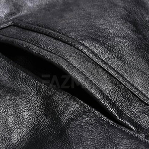 Custom Men's Leather Hooded Hoodie <b>Jacket</b> Zip Closure Streetwear Outerwear OEM Factory Wholesale Supplier - Product Image 6