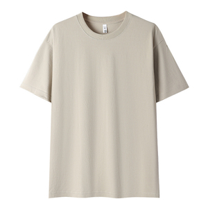 T-shirt en coton blanc à col rond et manches courtes pour homme, coupe classique, couleur unie, tricot jersey, design uni - Product Image 5