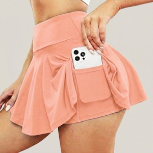 Hot Sale Sporty High Waist Tummy Control Quick Dry Nylon Spandex Leopard Print <b>Peach</b> Color Contrast Shorts Quick Dry - Product Image 6