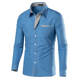 2026 High Quality Mens Dress Shirts Long Sleeve Solid Soft Horn Button 100 Cotton Regular Fit Formal Business <b>Office</b> Wear - Product Image 1
