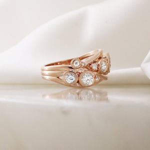 Igi/gia แล็บตัดเพชรวินเทจ14K สีเหลืองแหวนแต่งงาน/งานหมั้นใส่ได้ทั้งชายและหญิงสีขาวทองคุณภาพดีสำหรับงานปาร์ตี้ครบรอบ-คุ้มค่า - Product Image 3