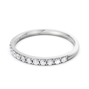 Anillo de Eternidad Moderno en Oro Blanco con Diamantes Cultivados en Laboratorio, Corte Brillante Redondo, Engaste Pavé, Certificado IGI, Joyería de Regalo de Boda para Mujer - Product Image 2