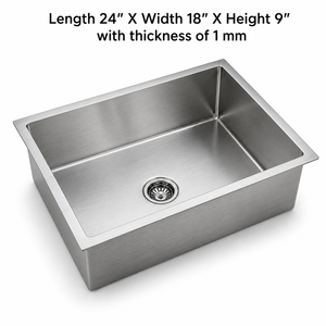 Stainless Steel <b>Kitchen</b> <b>Sink</b> Rectangular Industrial Under top 304 Grade Basin - Product Image 4