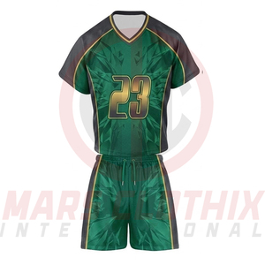Uniforme de lacrosse imprimé à manches courtes en polyester respirant 100% fabriqué en usine, vêtements d'entraînement de haute qualité, unisexe - Product Image 2