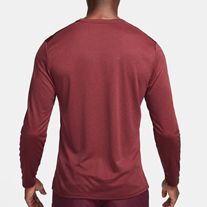 T-shirt à manches longues col rond pour homme, 100% coton, coupe ample, en tissu peigné, avec logo personnalisé du fabricant imprimé à l'écran, motif lettres, écologique - Product Image 2