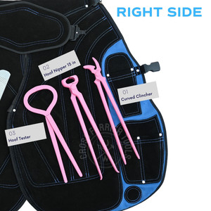 Kit Profesional para el Cuidado de Pezuñas con Delantal de Cuero Reforzado, Guantes Largos, Alicates Afilados, Herramienta para Clavar, Probador, Pulidor, Lima y Cuchillo para Talones - Product Image 4