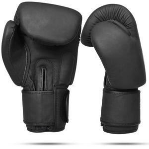 Premium Genuine Leather Boxing Gloves Sanda MMA Kickboxing Muay Thai Training Sparring Heavy Bag Work for <b>Strap</b> Closure - Product Image 2