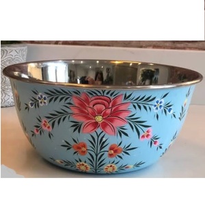 Artículos Decorativos para Catering, Tazón para Servir Frutas y Ensaladas de Metal Sólido con Acabado Esmaltado, Tazón para Servir de Calidad Alimentaria Superior - Product Image 1