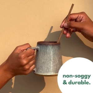 Coconut Leaf Disposable Eco-Friendly Biodegradable Drinking <b>Straw</b> Durable for Hot and Cold Beverages Plastic Free Drinking <b>Straw</b> - Product Image 5