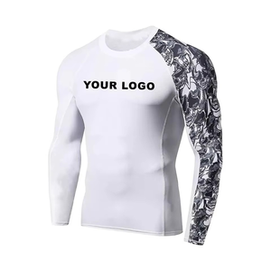 Meilleures ventes OEM – Rashguard homme personnalisé de haute qualité avec logo, manches longues, compression, protection, en Spandex/Polyester, séchage rapide - Product Image 2