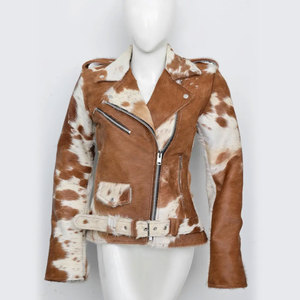Veste en cuir de vachette pour femme, nouvelle collection automne-hiver, qualité supérieure, manches longues, faible MOQ. - Product Image 5