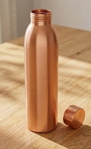 Botella de Agua de Cobre, Diseño Minimalista, Portátil, para Viajes, Incluye Tapas - Product Image 2