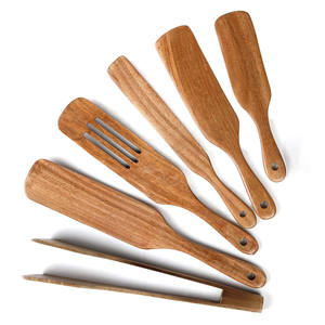 Juego de utensilios de cocina de alta calidad, juego de espátulas de madera al mejor precio, espátula de madera para cocinar fácilmente. - Product Image 1