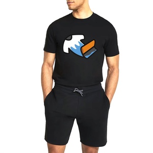 Conjunto de Camiseta y Pantalones Cortos Casuales de Verano para Hombre, 100% Algodón, Tejido de Punto, Transpirable - Product Image 5