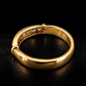 Bague d'éternité en or massif 9 carats plaqué or avec diamants, pierre ovale, pour mariage et fiançailles, tendance pour femme - Product Image 4