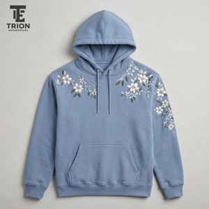<b>Trendy</b> men embroidered <b>hoodie</b> brings warmth comfort and attractive embroidery making it ideal for casual days outdoor activities - Product Image 4