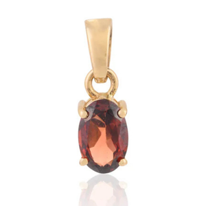 18K Yellow Gold Garnet Fashion Pendant Necklace - Product Image 2