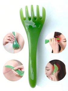 Peine de masaje de resina natural para relajación del cuero cabelludo, desenredado del cabello, cuidado diario del cabello, terapia de spa, herramienta antiestática duradera hecha a mano - Product Image 4